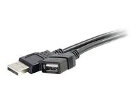 USB A to USB A Extension Cable - USB 2.0 - M/F - Prodlužovací šňůra USB - USB (M) do USB (F) - 2 m - černá