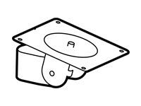 Montážní sada (otočná konzole) - pro plochý panel - konverzní sada - bílá - velikost obrazovky: 34"