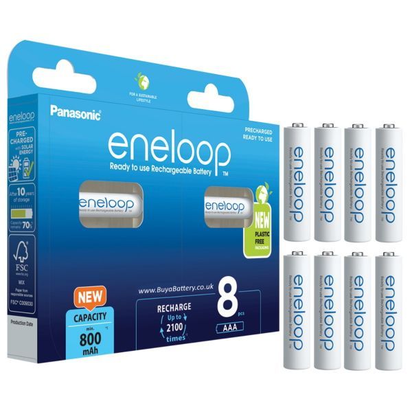 PANASONIC Eneloop, Baterie BK-4MCCE, AAA, 8ks