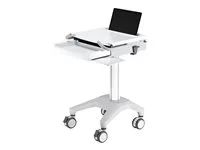 Vozík - pro notebook / klávesnice / myš - zdravotní - bílá - velikost obrazovky: 10"-17"