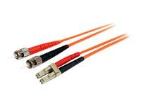 Startech 2m Fiber Optic Cable - Multimode Duplex 62.5/125 - LSZH - LC/ST - OM1 - LC to ST Fiber Patch Cable (FIBLCST2) - Sítový kabel - multirežim LC (M) do ST nekolik režimu (M) - 2 m - 2 m - optické vlákno - duplex - 62,5 / 125 mikron