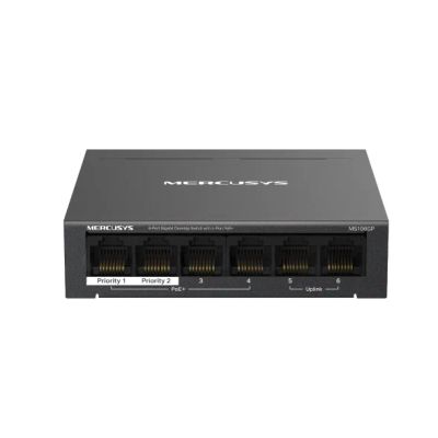 Mercusys MS106GP 6xGb desktop switch 4xPoE+