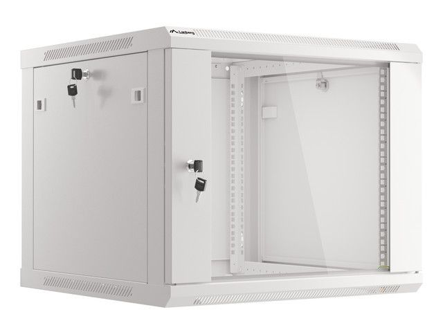 Lanberg racková skříň 19" pro montáž na stěnu 9u/600x600 (flat pack) V2 šedá