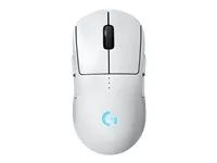 Myš - hraní - pravák a levák - optický - 8 tlačítka - bezdrátový, kabelové - 2.4 GHz, USB - přijímač USB Logitech LIGHTSPEED - bílá