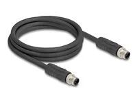 M12 Cable L-coded 4 pin male to male PUR