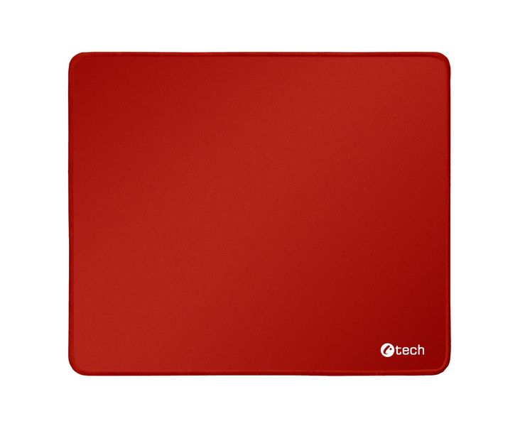 Podložka pod myš C-TECH MP-01, červená, 320x270x4mm, obšité okraje