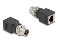 M12 Adapter X-coded 8 pin female to RJ45
