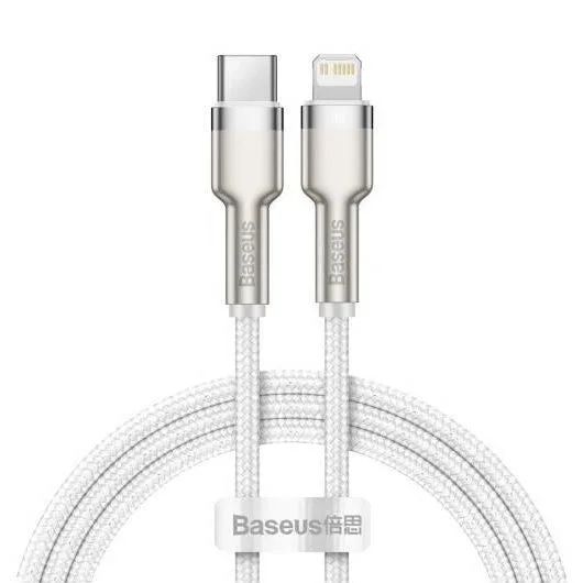 Kabel BASEUS Cafule USB-C/Lightning 2m Bílý 20W