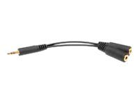 Adaptér mikrofonu - mini-phone stereo 3.5 mm s piny (male) do mono mini jack se zdířkami (female)
