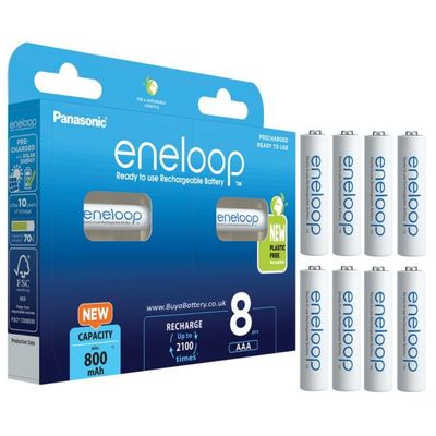 PANASONIC Eneloop, Baterie BK-4MCCE, AAA, 8ks