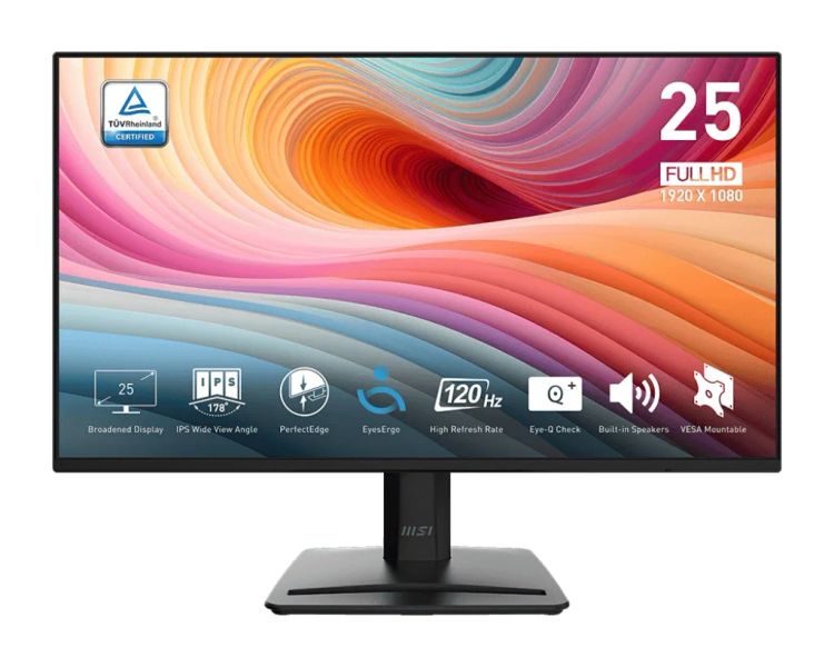 MSI Pro/MP252 E2/24,5"/IPS/FHD/120Hz/1ms/Black/2R