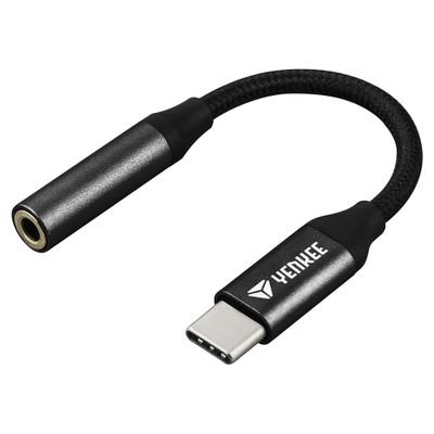 Adaptér YENKEE YTC 102 USB-C/JACK 3,5mm (pro poslech hudby)