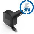 HAMA GaN, Rychlonabíječka, 1x USB-C PD/QC 30W