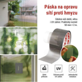 Páska na opravu sítí proti hmyzu 50 mm/ 2 m průhledná EMOS F6210