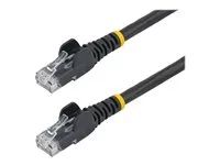 Patch kabel - RJ-45 (M) do RJ-45 (M) - 10 m - UTP - CAT 5e - provedení bez hrbolků - černá