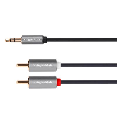 Kabel Jack 3.5mm stereo/2x Cinch 1m KRUGER & MATZ KM1218 Basic