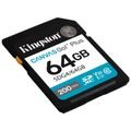 KINGSTON Canvas Go! Plus SD karta, 64 GB, 200MB/s