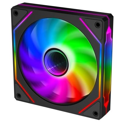 EVOLVEO 120UX, ventilátor, 120mm, 4pin PWM, ARGB, čierny