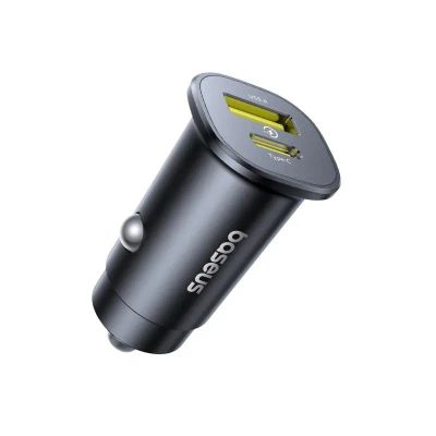 Baseus GoTrip Nabíječka do Auta USB-C/USB-A 30W Cosmic Black