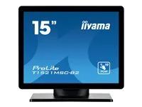LED monitor - 15" - dotykový displej - 1024 x 768 - TN - 370 cd/m² - 800:1 - 8 ms - HDMI, VGA - reproduktory - matná čerň