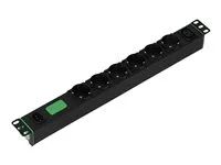 APC Easy Rack PDU Basic - Rozvodná jednotka PDU (k montáži na regál) - horizontální - AC 200-240 V - 2.3 kW - 1 fáze - vstup: IEC 60320 C14 - výstupní konektory: 7 (6 x typ F, power IEC 60320 C13) - 1U - 2 m kabel