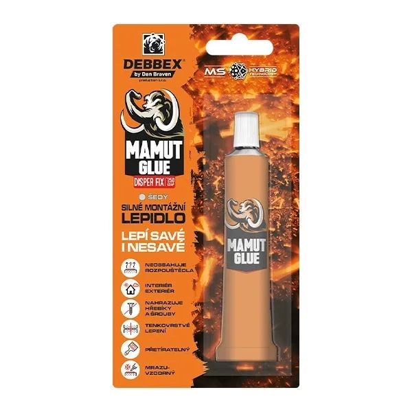 Lepidlo DEN BRAVEN MAMUT GLUE Disper Fix šedé 25ml
