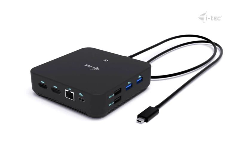 i-tec USB-C DP Dual HDMI Docking Station, Power Delivery 100W