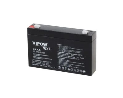 Baterie olověná 6V 7Ah VIPOW BAT0207