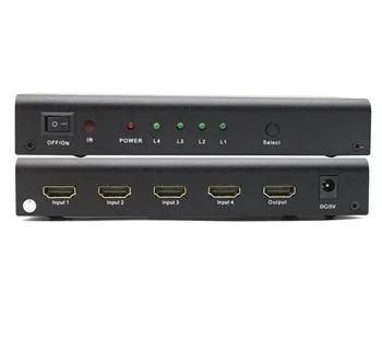 PremiumCord HDMI switch 4:1, kovový, dálkové ovl.