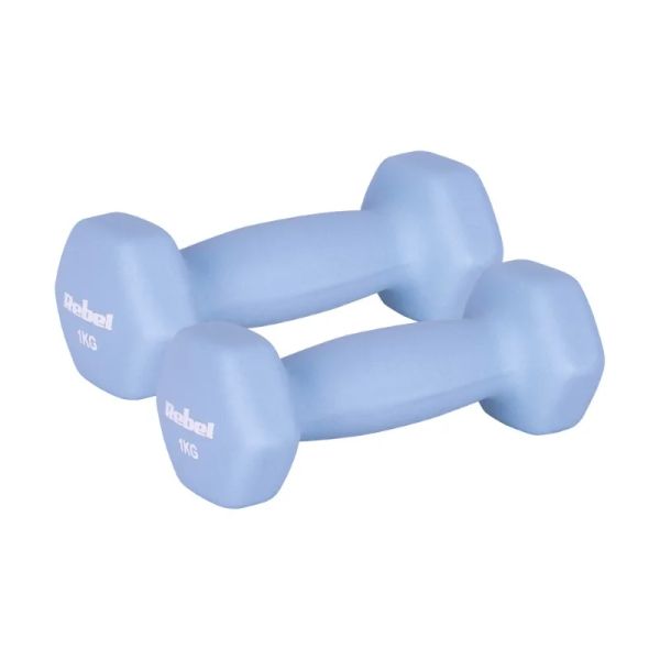 Sada litinových a neoprenových činek HEX REBEL RBA-2330-1 2x1 kg