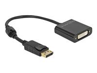 Video adaptér - jeden spoj - DisplayPort (M) do DVI-I (F) - DisplayPort 1.2 - 20 cm - podporuje 4K, aktivní - černá