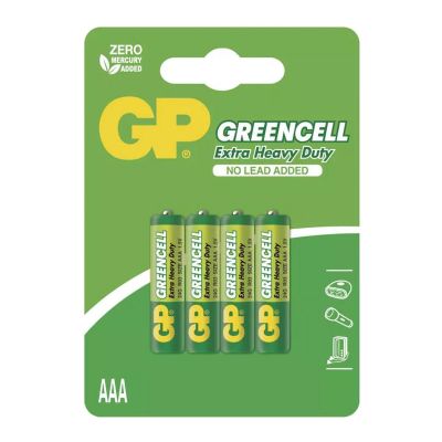Baterie AAA (R03) Zn-Cl GP Greencell 4 ks / blister