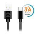 Datový kabel Forever USB – USB-C, 1 m, 3 A, černý
