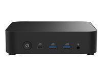 Barebone - mini PC 1 x N-series N355 / až 3.9 GHz - RAM 0 GB - UHD Graphics - Gigabit Ethernet, 2.5 Gigabit Ethernet, IEEE 802.11ax (Wi-Fi 6E), Bluetooth 5.3 - černá