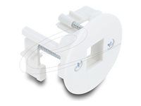 Delock - Keystone mounting plate - montáž na stenu, montáž na stul, montáž zapuštením - bílá - 1 port
