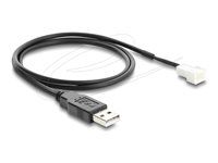 Delock - Napájecí kabel vetráku - USB (M) do 3 pinový konektor ventilátoru (M) - 5 V - 70 cm