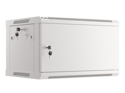 Lanberg racková skříň 19" pro montáž na stěnu 6u/600x450 pro vlastní montáž s kovovými dveřmi šedá