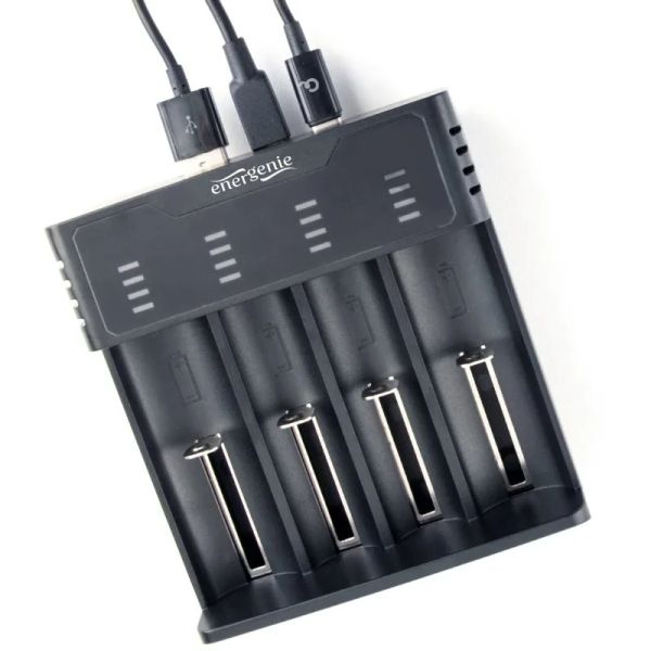 GEMBIRD Ni-MH + Li-ion Fast Battery Charger, černá