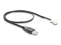 Delock - Napájecí kabel vetráku - USB (M) do 3 pinový konektor ventilátoru (M) - 5 V - 50 cm