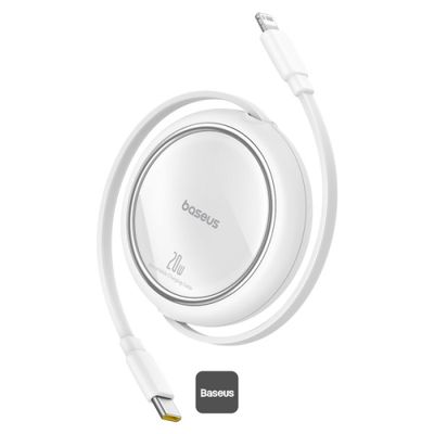 Baseus Datový kabel Free2Pull USB-C/Ligtning 1m 20W bílý