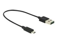 Delock - Kabel USB - Micro USB typ B (M) do USB (M) - USB 2.0 - 20 cm - reverzibilní konektor A, reverzibilní mikro konektor B - cerná