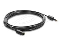 Delock - Digitální audio kabel (optický) - mini TOSLINK s piny (male) do TOSLINK se zdírkami (female) - 3 m - optické vlákno - cerná