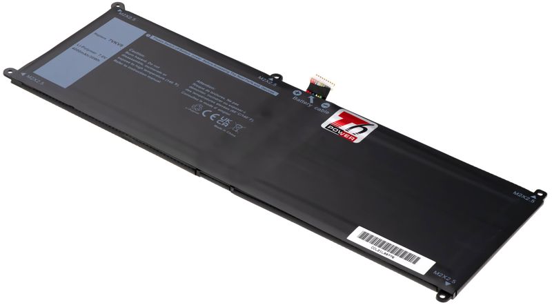 Baterie T6 Power pro Dell Latitude 12 7275, XPS 12 9250, 4000mAh, 30Wh, 2cell, Li-pol