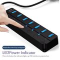 MEGATECH, 7x USB (3) Hub, USB-A, vypínač