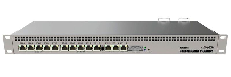 Mikrotik RouterBOARD RB1100Dx4, RB1100AHx4 Dude Edition, 1GB RAM, 4x 1.4 GHz, RouterOS L6