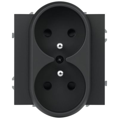 Dvojitá zásuvka DPM MOXY MOX1029B černá