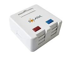 Zásuvka modulární Solarix pro 2 keystony na omítku bílá SXMO-2-0-WH
