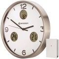 Nástěnné hodiny Thermo/Hygro Bresser Optus MyTime Bresser MyTime io NX 30 cm, bílý