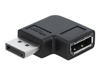 Adaptér DisplayPort - DisplayPort (M) levý úhel do DisplayPort (F) - DisplayPort 1.4 - 3.3 V - podpora 8K UHD (7680 x 4320) - černá