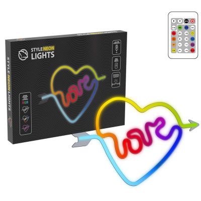 MANTA LOVE HEART, LED Neon plexi dekorace